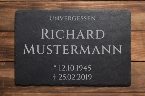 Gedenktafel aus Schiefer 04